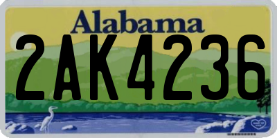 AL license plate 2AK4236