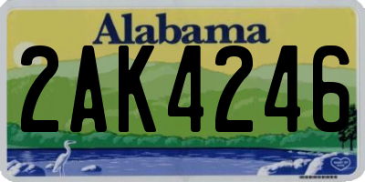 AL license plate 2AK4246