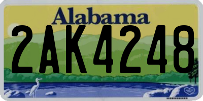AL license plate 2AK4248