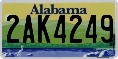 AL license plate 2AK4249