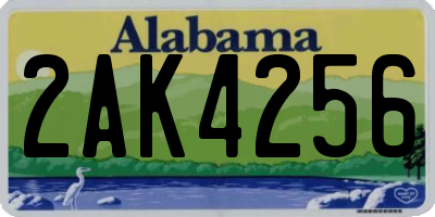 AL license plate 2AK4256