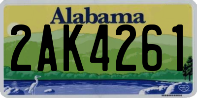 AL license plate 2AK4261
