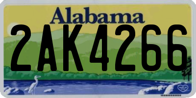 AL license plate 2AK4266
