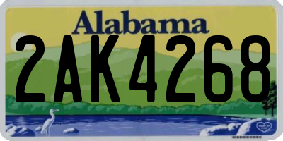 AL license plate 2AK4268