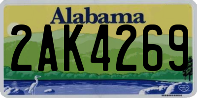 AL license plate 2AK4269