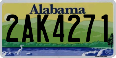 AL license plate 2AK4271