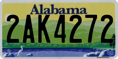 AL license plate 2AK4272