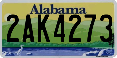 AL license plate 2AK4273