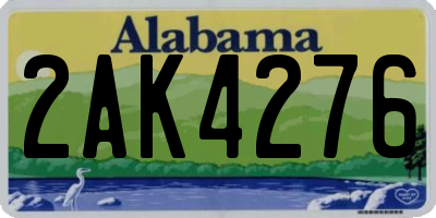 AL license plate 2AK4276
