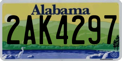 AL license plate 2AK4297