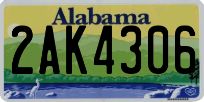 AL license plate 2AK4306