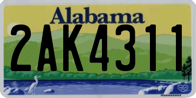 AL license plate 2AK4311