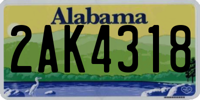 AL license plate 2AK4318