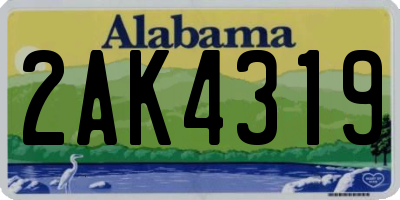 AL license plate 2AK4319