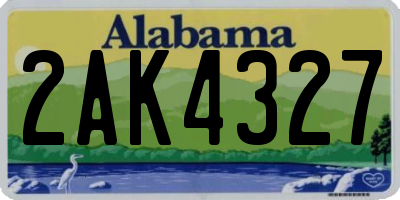 AL license plate 2AK4327