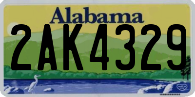 AL license plate 2AK4329