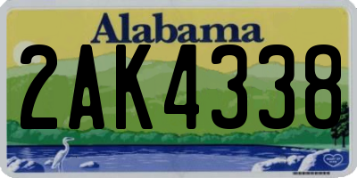 AL license plate 2AK4338
