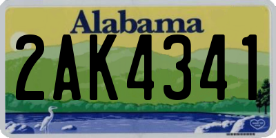 AL license plate 2AK4341