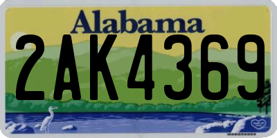 AL license plate 2AK4369
