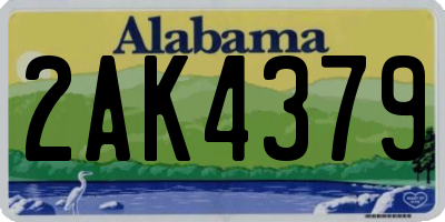 AL license plate 2AK4379