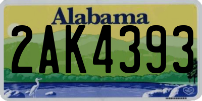AL license plate 2AK4393