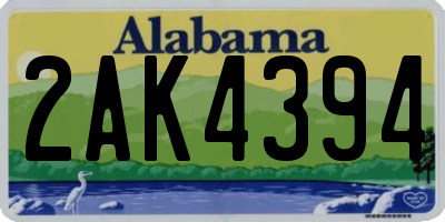 AL license plate 2AK4394