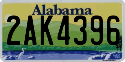 AL license plate 2AK4396