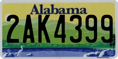 AL license plate 2AK4399