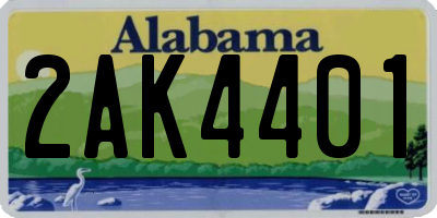 AL license plate 2AK4401