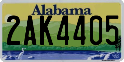 AL license plate 2AK4405