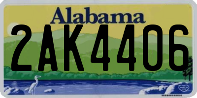 AL license plate 2AK4406