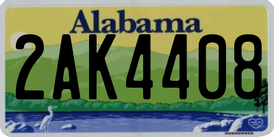 AL license plate 2AK4408