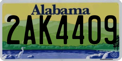 AL license plate 2AK4409