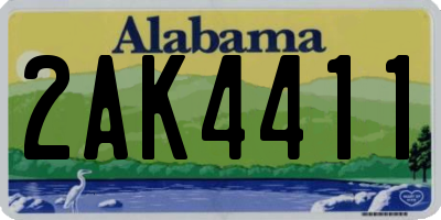 AL license plate 2AK4411