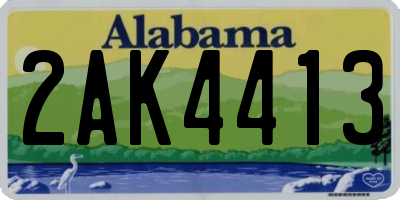 AL license plate 2AK4413