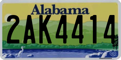 AL license plate 2AK4414