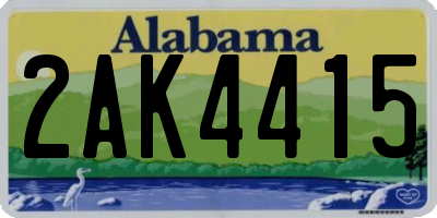 AL license plate 2AK4415