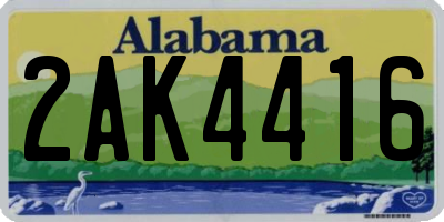 AL license plate 2AK4416
