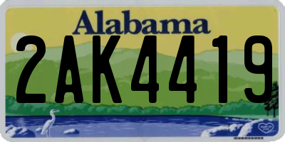 AL license plate 2AK4419