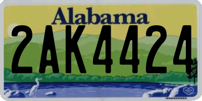AL license plate 2AK4424