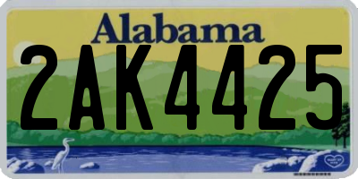 AL license plate 2AK4425