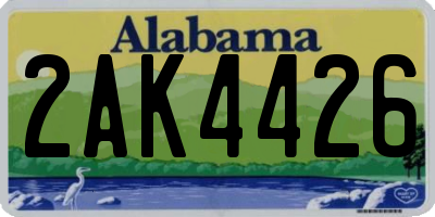 AL license plate 2AK4426