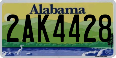 AL license plate 2AK4428