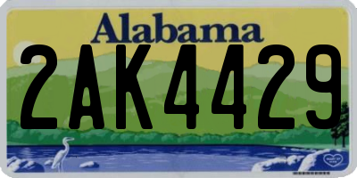 AL license plate 2AK4429