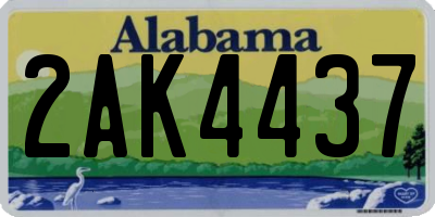 AL license plate 2AK4437