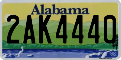 AL license plate 2AK4440