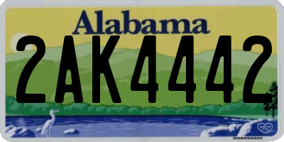 AL license plate 2AK4442