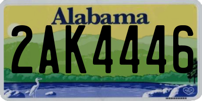 AL license plate 2AK4446