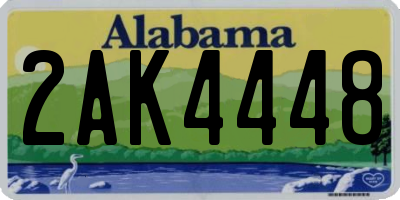 AL license plate 2AK4448