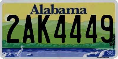 AL license plate 2AK4449